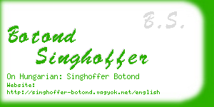 botond singhoffer business card